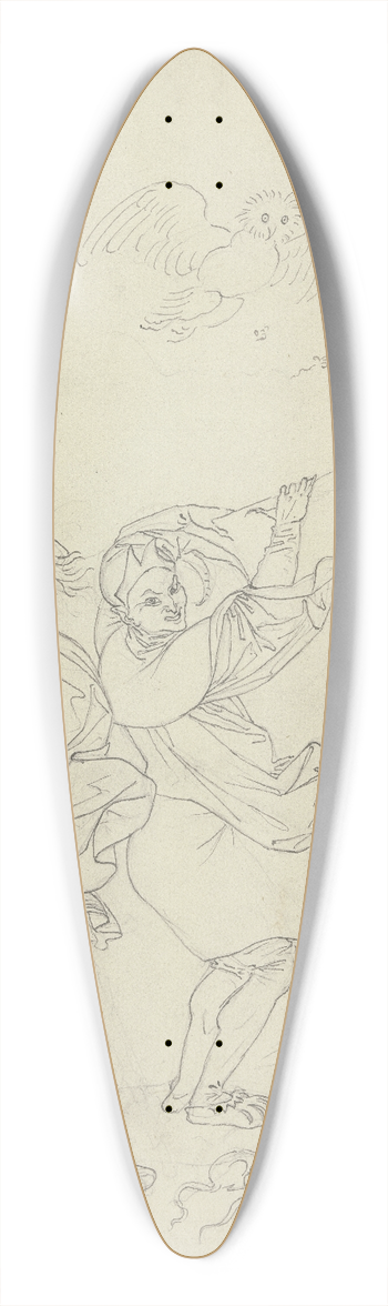 Peter von Cornelius - The walk to the Brocken 39.3 inch art pintail longboard deck