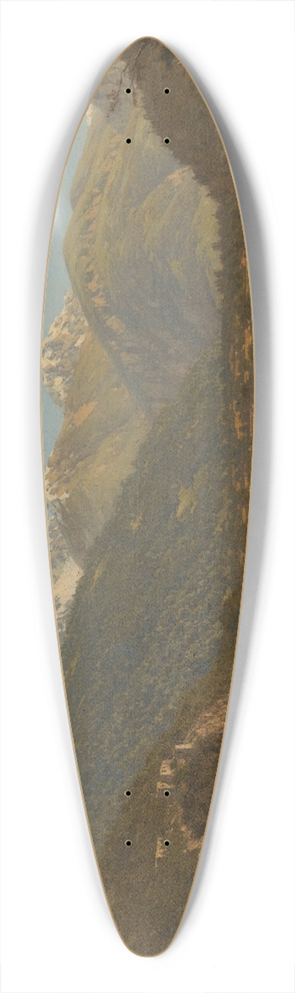 Petr Petrovich Vereshchagin - A View Of Mount Karaugom, Caucasus 39.3 inch art pintail longboard deck