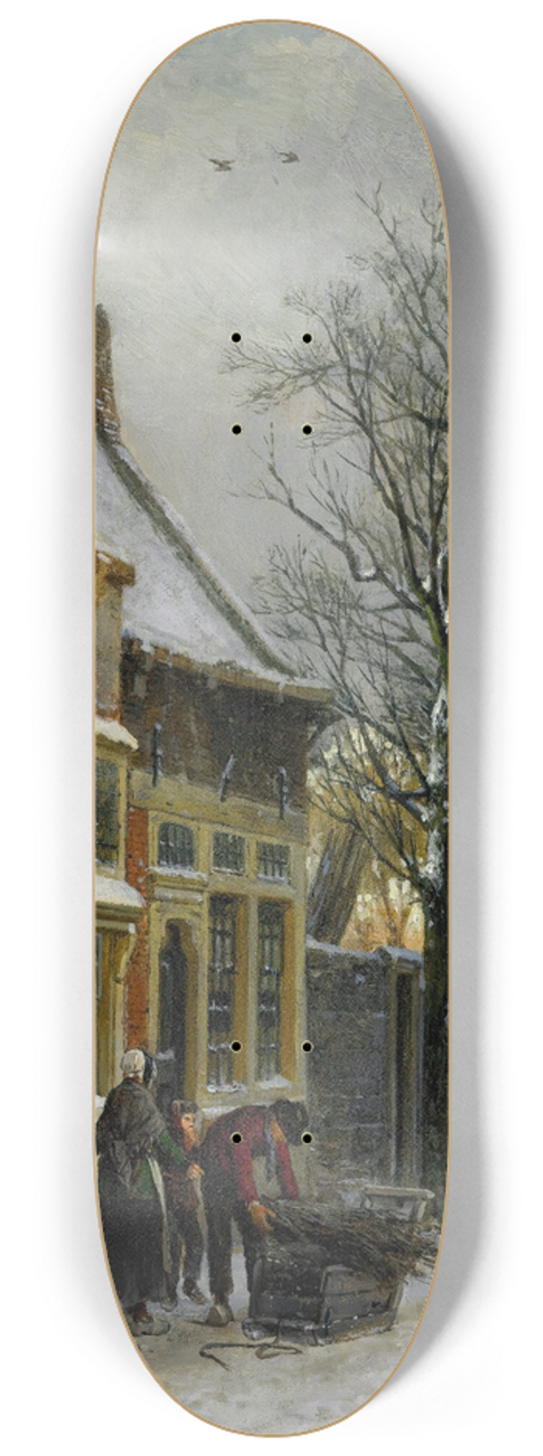 Cornelis Springer - A View Of Haarlem 8.25 inch art skate deck