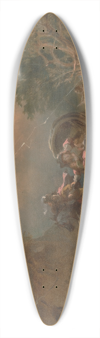 Philip James de Loutherbourg - Coach in a Thunderstorm 39.3 inch art pintail longboard deck