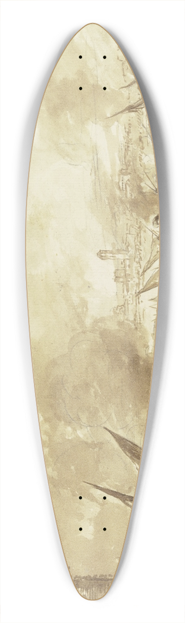 Philip James de Loutherbourg - Reiterangriff auf Infanterie vor den Toren einer Stadt 39.3 inch art pintail longboard deck