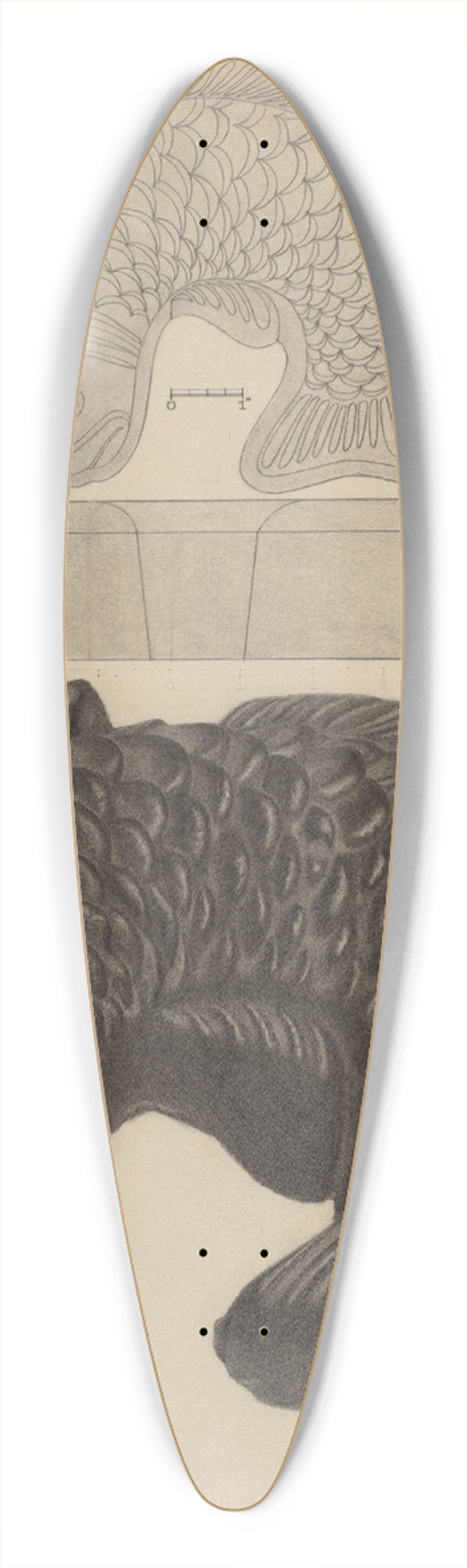 Philip Johnson - Aspic Mold 39.3 inch art pintail longboard deck