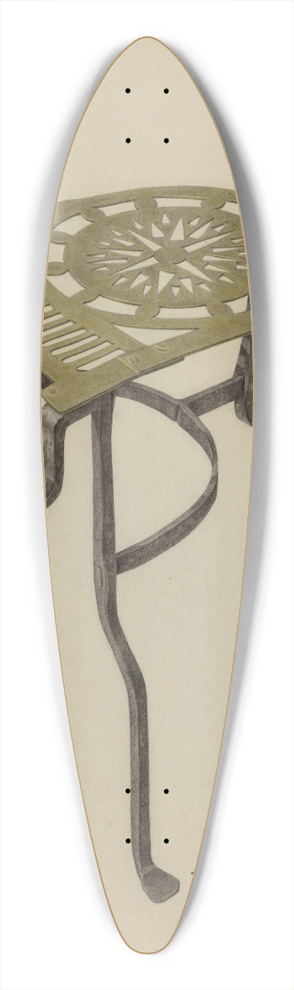 Philip Johnson - Trivet 39.3 inch art pintail longboard deck