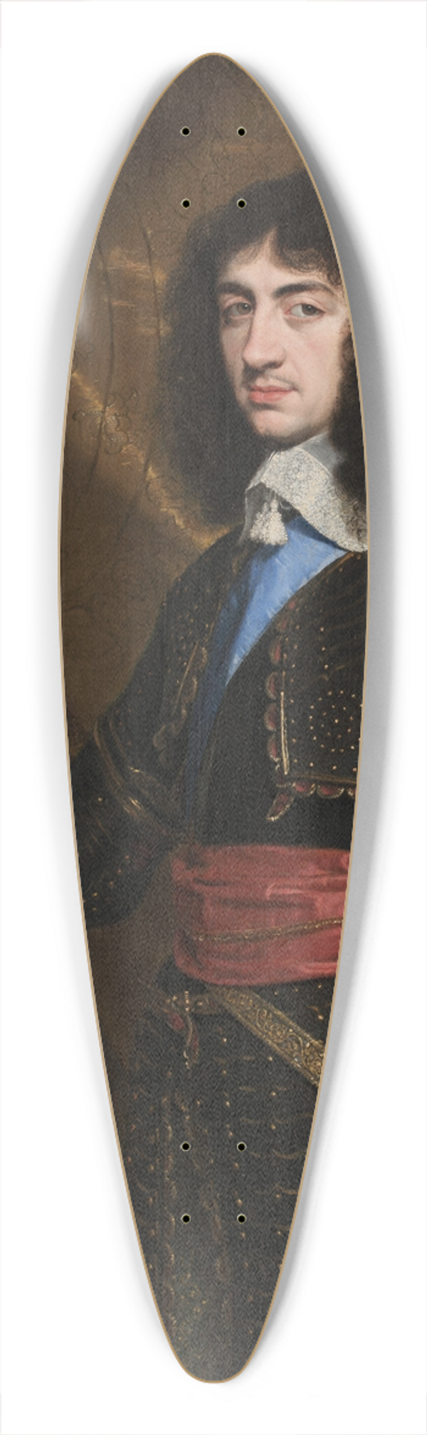 Philippe de Champaigne - Portrait of King Charles II of England 39.3 inch art pintail longboard deck