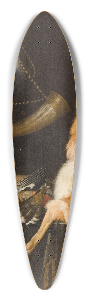 Philipp Ferdinand de Hamilton - Still Life with a Hare 39.3 inch art pintail longboard deck