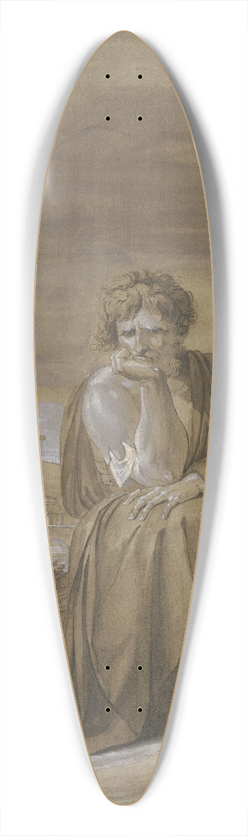 Philipp Friedrich Von Hetsch - Marius auf den Trmmern Karthagos, der Feldherr sitzt auf einer gestrzten Sule, links erscheinen drei Krieger in Halbfigur 39.3 inch art pintail longboard deck