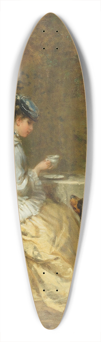 Philipp Rumpf - Tea in the garden 39.3 inch art pintail longboard deck