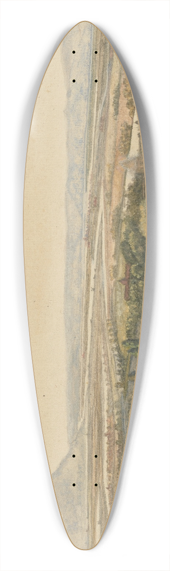 Philips Koninck - River Landscape 39.3 inch art pintail longboard deck