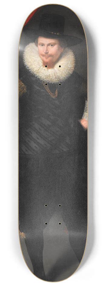 Cornelis van der Voort - Portrait of Laurens Reael 8.25 inch art skate deck
