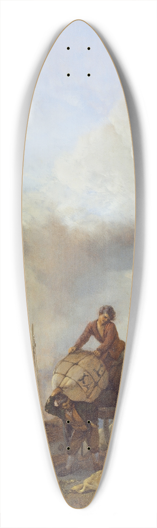 Philips Wouwerman - Landing a Boat 39.3 inch art pintail longboard deck