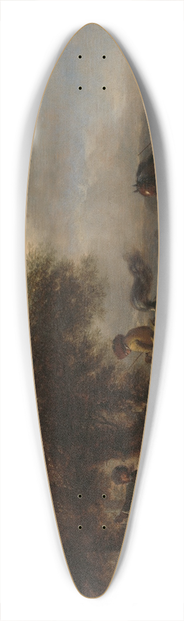 Philips Wouwerman - The Bucking Grey 39.3 inch art pintail longboard deck