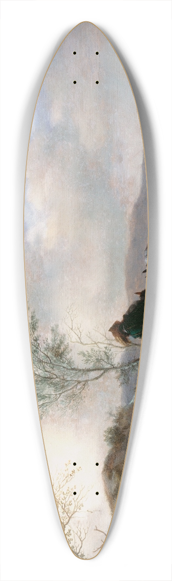 Philips Wouwerman - Two Horsemen near a Fountain 39.3 inch art pintail longboard deck