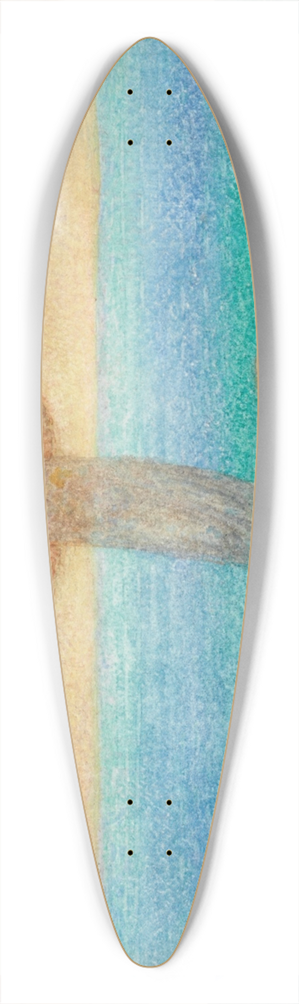 Phoebe Anna Traquair - Love, the Comforter of Night 39.3 inch art pintail longboard deck