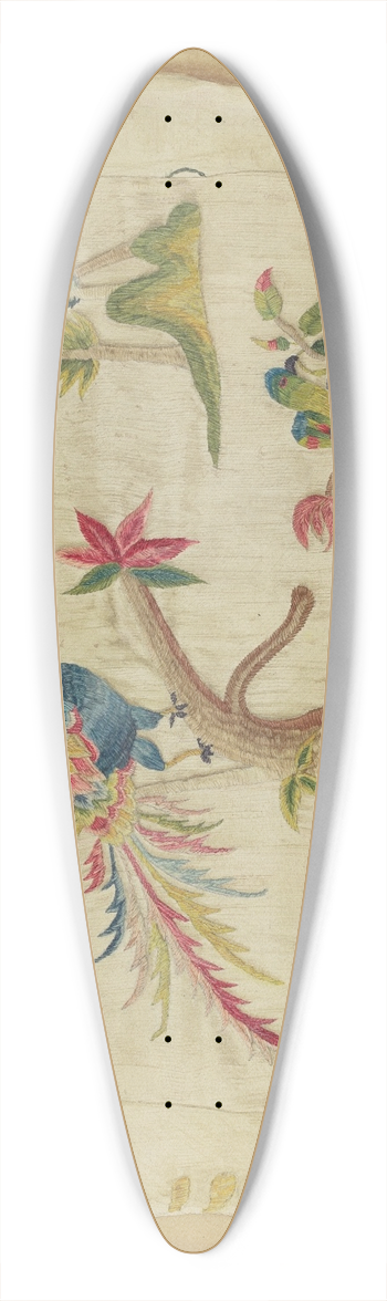 Phyllis Dorr - Crewel Embroidered Chair Seat 39.3 inch art pintail longboard deck