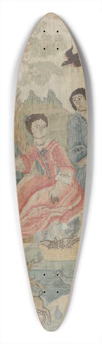 Phyllis Dorr - Petit Point Embroidery 39.3 inch art pintail longboard deck
