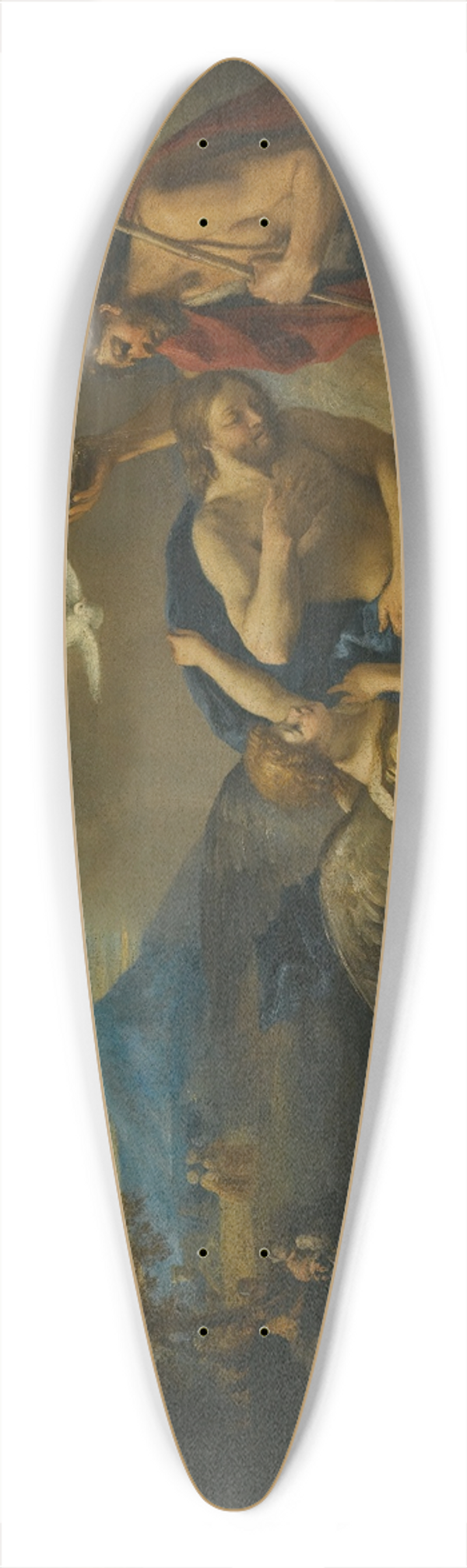 Pier Francesco Mola - The Baptism Of Christ 39.3 inch art pintail longboard deck