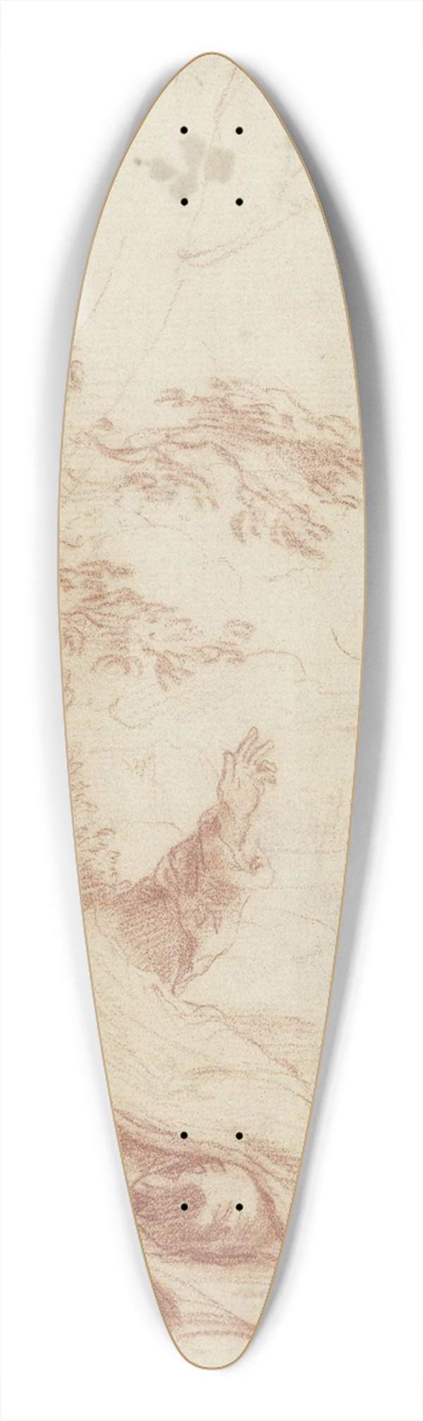 Pier Francesco Mola - Vision of Saint Bruno 39.3 inch art pintail longboard deck