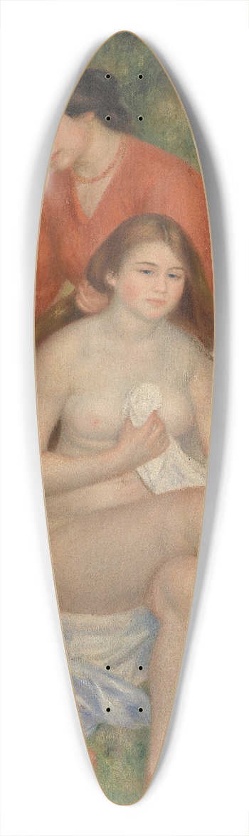 Pierre-Auguste Renoir - Bather and Maid (La Toilette de la baigneuse) 39.3 inch art pintail longboard deck