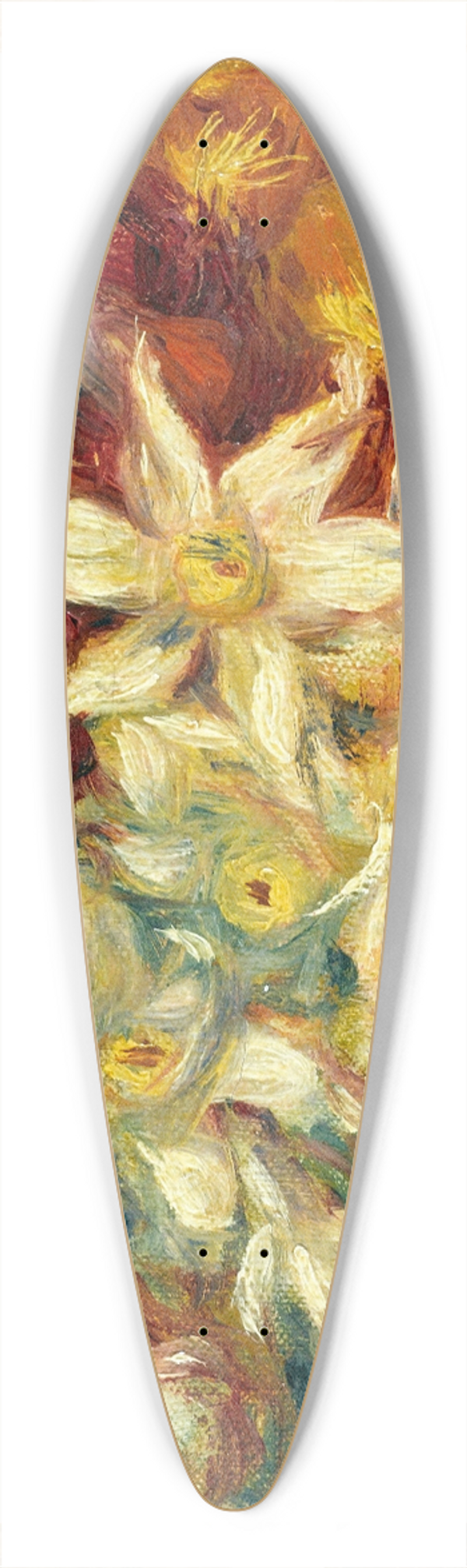 Pierre-Auguste Renoir - Bouquet de narcisses et de roses 39.3 inch art pintail longboard deck