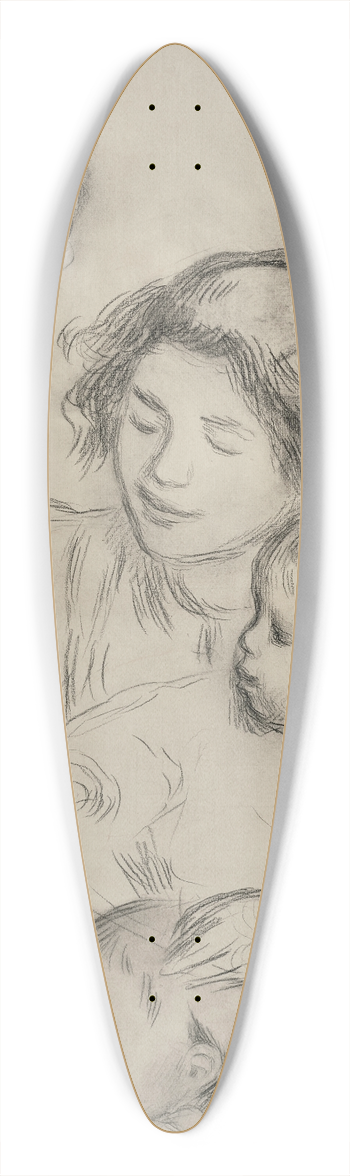 Pierre-Auguste Renoir - Gabrielle et Jean Renoir jouanttude 39.3 inch art pintail longboard deck