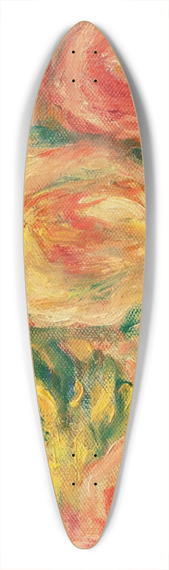 Pierre-Auguste Renoir - Jet de fleurs 39.3 inch art pintail longboard deck