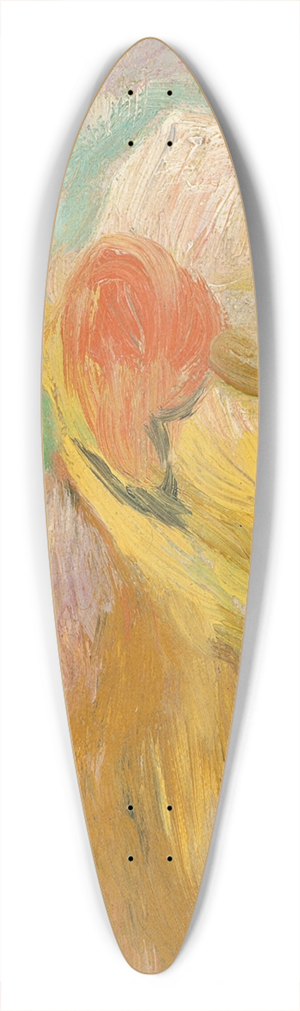 Pierre-Auguste Renoir - Petite fille au chapeau jaune 39.3 inch art pintail longboard deck