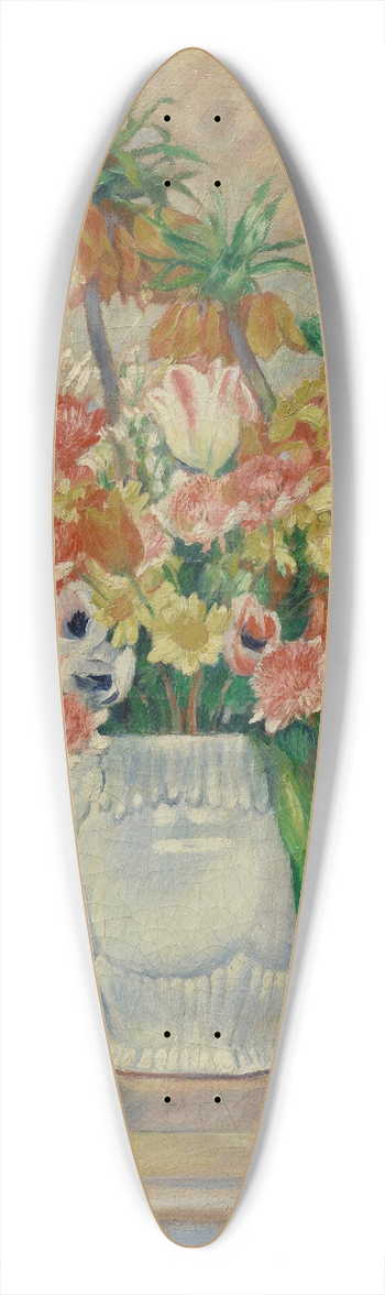 Pierre-Auguste Renoir - Still Life; Flowers 39.3 inch art pintail longboard deck