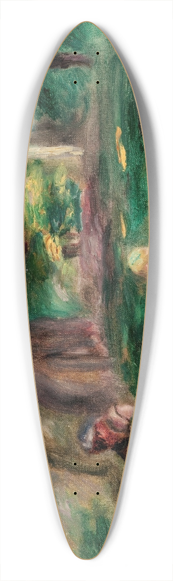 Pierre-Auguste Renoir - Trois personnages dans un paysage 39.3 inch art pintail longboard deck