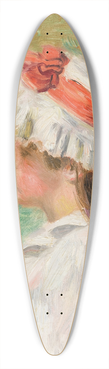 Pierre-Auguste Renoir - Tte de jeune fille coiffe dun chapeau de jardin 39.3 inch art pintail longboard deck