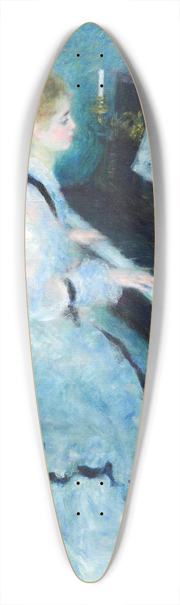 Pierre-Auguste Renoir - Woman at the Piano 39.3 inch art pintail longboard deck