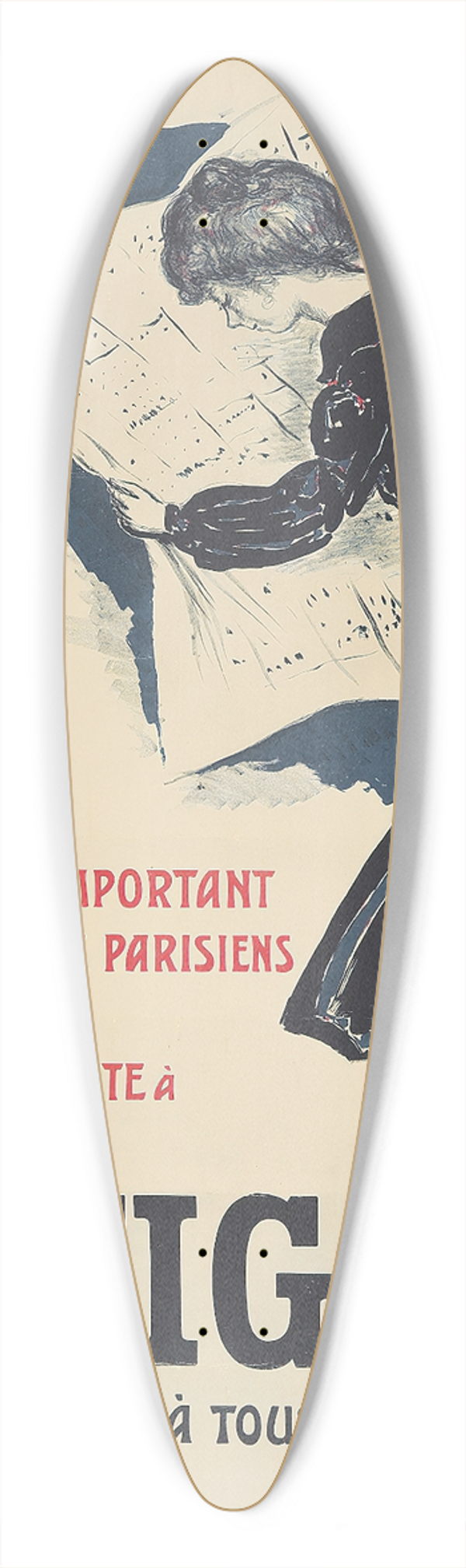 Pierre Bonnard - Le Figaro 39.3 inch art pintail longboard deck