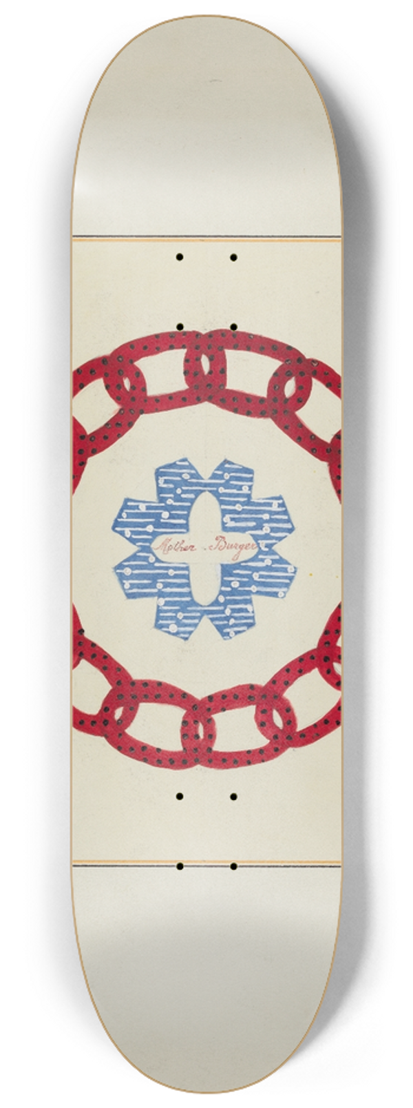 Cornelius Christoffels and Margaret Linsley - Pieced Autograph Quilt (1 Square) 8.25 inch art skate deck