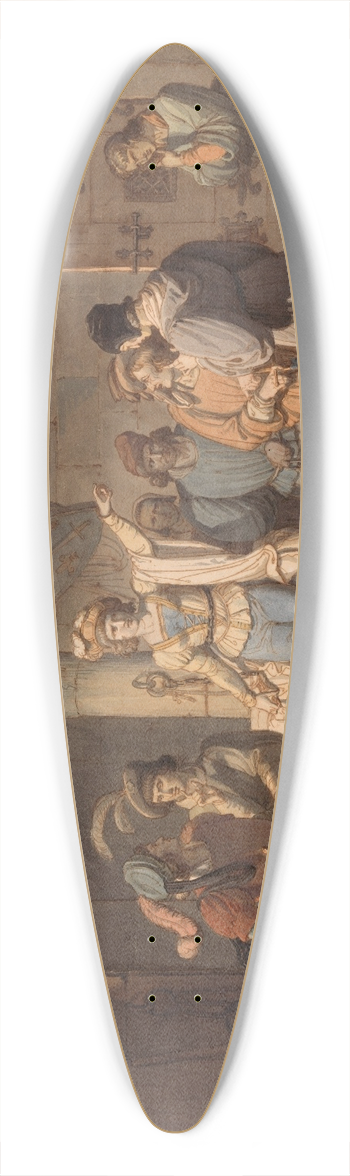 Pierre Henri Revoil - Joan of Arc Imprisoned in Rouen 39.3 inch art pintail longboard deck