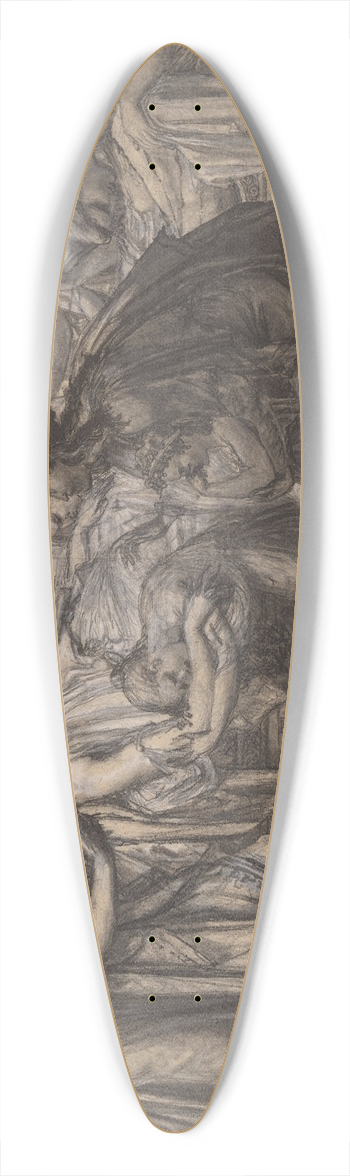 Pierre-Narcisse Gurin - The Death of Alcestis, or The Heroism of Conjugal Love 39.3 inch art pintail longboard deck