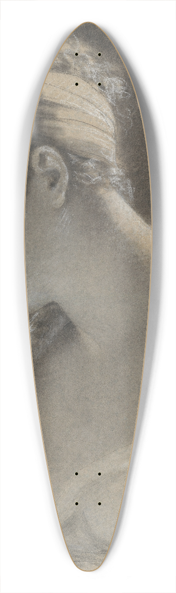 Pierre-Paul Prud'hon - Head of a Woman; Study for The Happy Mother (LHeureuse mre) 39.3 inch art pintail longboard deck