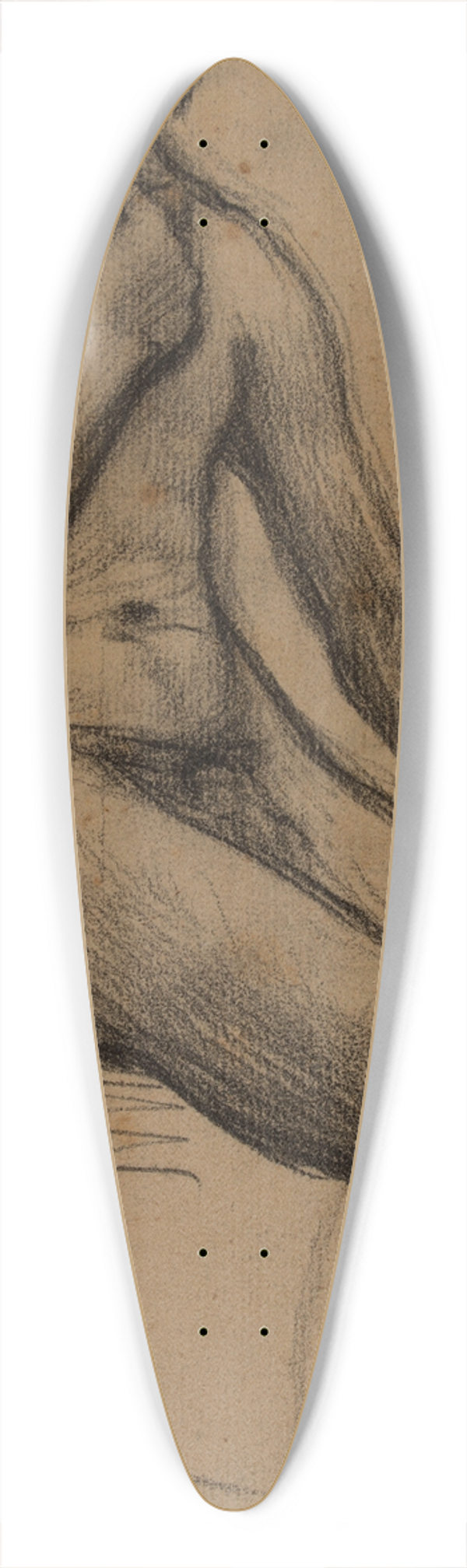 Pierre Puvis de Chavannes - Homme nu assis 39.3 inch art pintail longboard deck