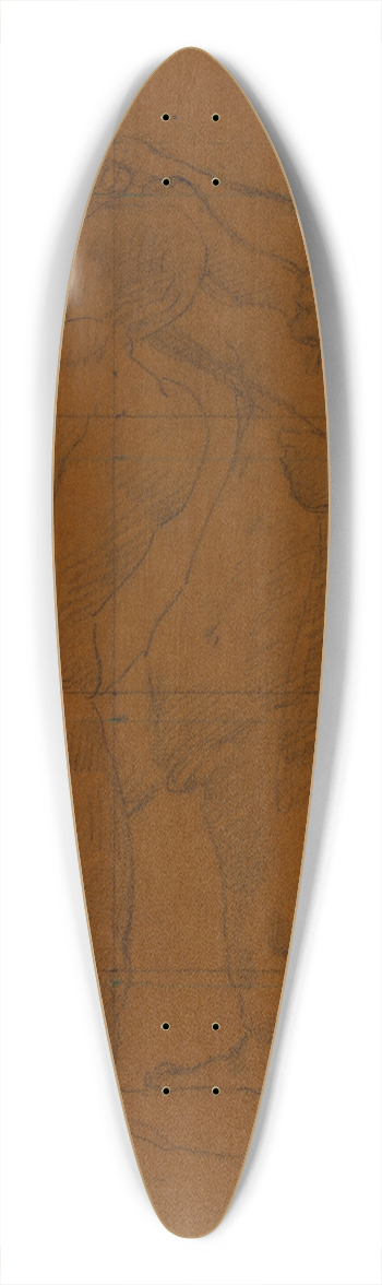 Pierre Puvis de Chavannes - Trois hommes nus debout, tirant sur des cordes 39.3 inch art pintail longboard deck