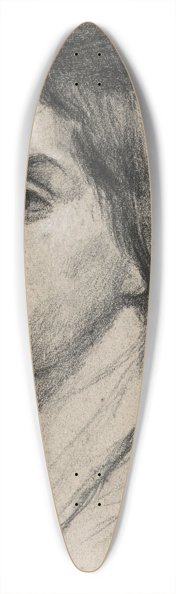 Pierre Puvis de Chavannes - Tte de femme 39.3 inch art pintail longboard deck