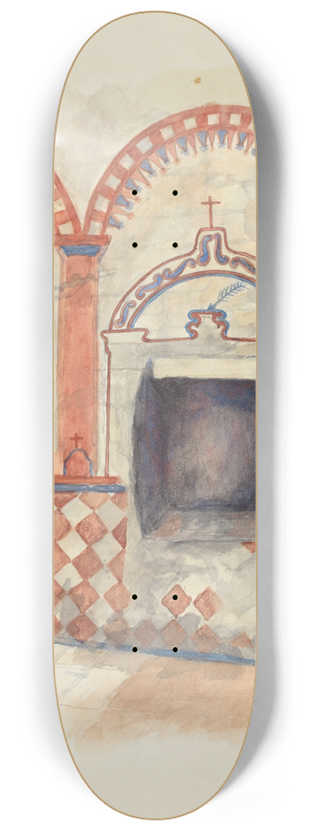 Cornelius Christoffels - Wall Painting and Baptismal Niche 8.25 inch art skate deck