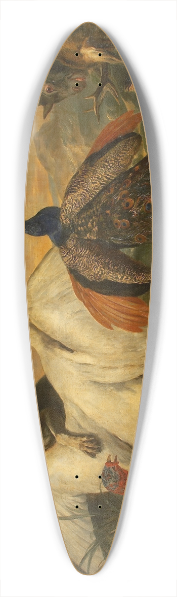 Pieter Boel - Fighting Animals as Allegory of the Combat between Virtue and Vice 39.3 inch art pintail longboard deck