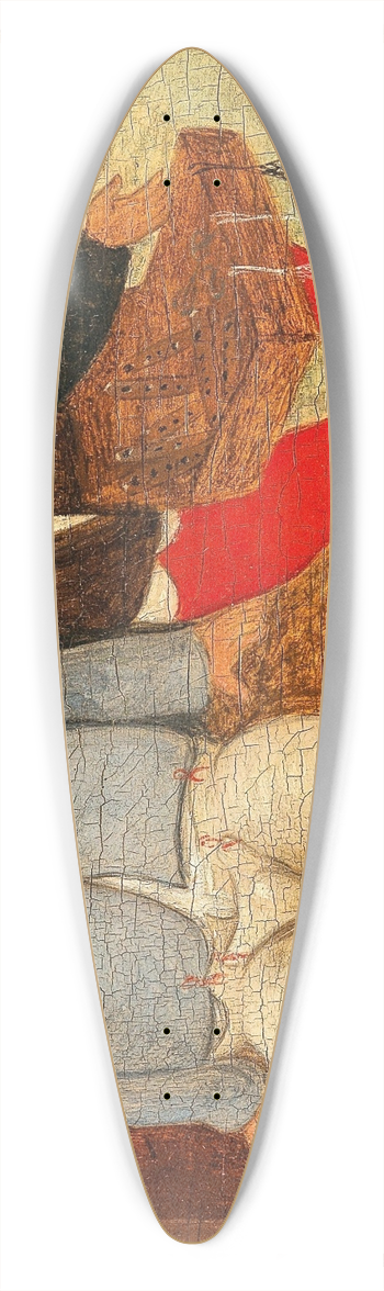 Pieter Brueghel The Younger - The Fat Peasant and the Merchant 39.3 inch art pintail longboard deck