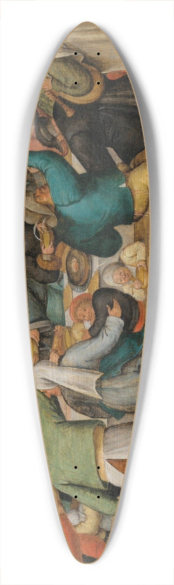 Pieter Brueghel The Younger - The Wedding Feast 39.3 inch art pintail longboard deck