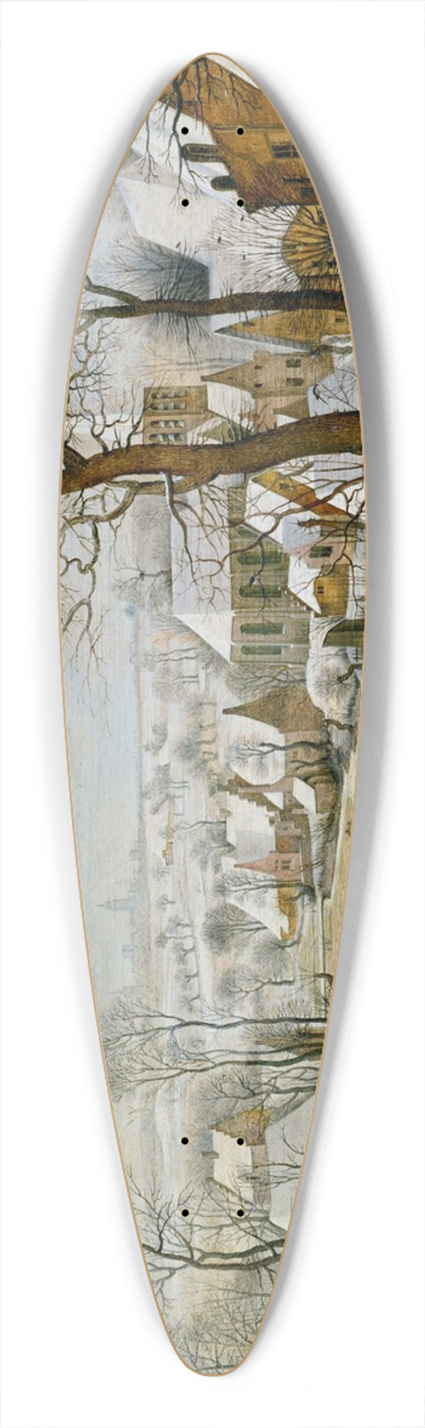 Pieter Brueghel The Younger - Winter Landscape with Bird Trap 39.3 inch art pintail longboard deck
