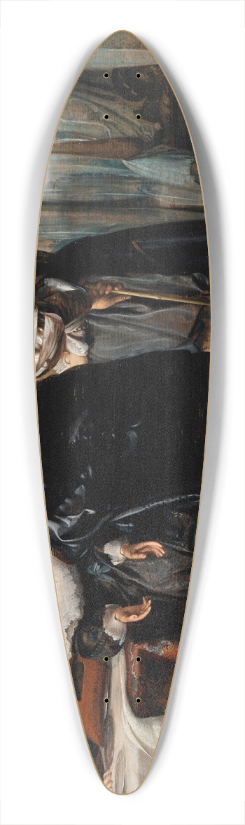 Pieter Codde - Interior with Figures 39.3 inch art pintail longboard deck
