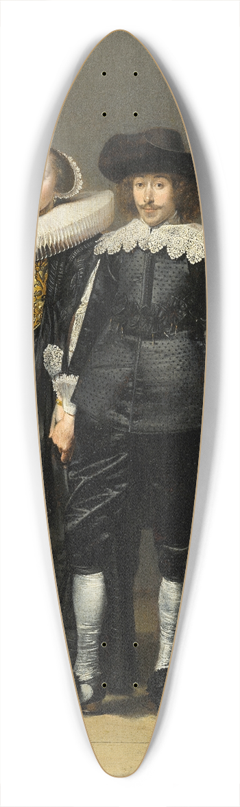 Pieter Codde - Portrait of a Married Couple 39.3 inch art pintail longboard deck