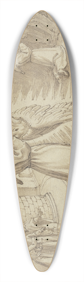 Pieter de Jode I - Der Heilige Franziskus erhlt die Wundmale 39.3 inch art pintail longboard deck