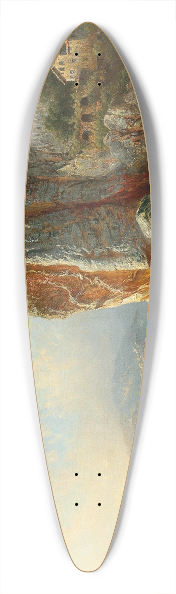 Pieter Franciscus Peters - On the Coast of Menton 39.3 inch art pintail longboard deck