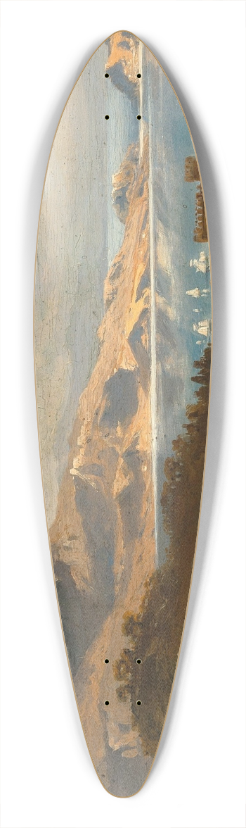 Pieter Francis Peters  - A View of the Bay of Santa Margherita (Genoa), Liguria, Italy 39.3 inch art pintail longboard deck