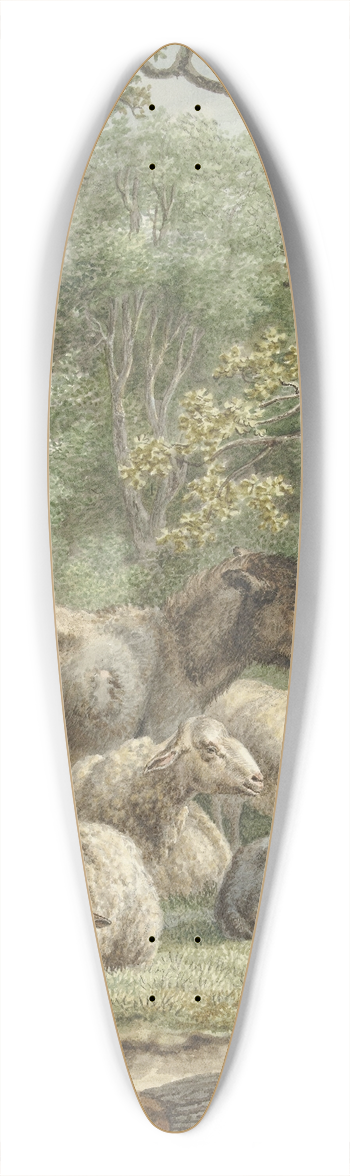 Pieter Gerardus van Os - Cattle in an Orchard 39.3 inch art pintail longboard deck