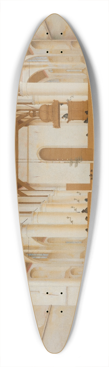 Pieter Jansz Saenredam - Interior of the Sint-Odulphuskerk in Assendelft 39.3 inch art pintail longboard deck